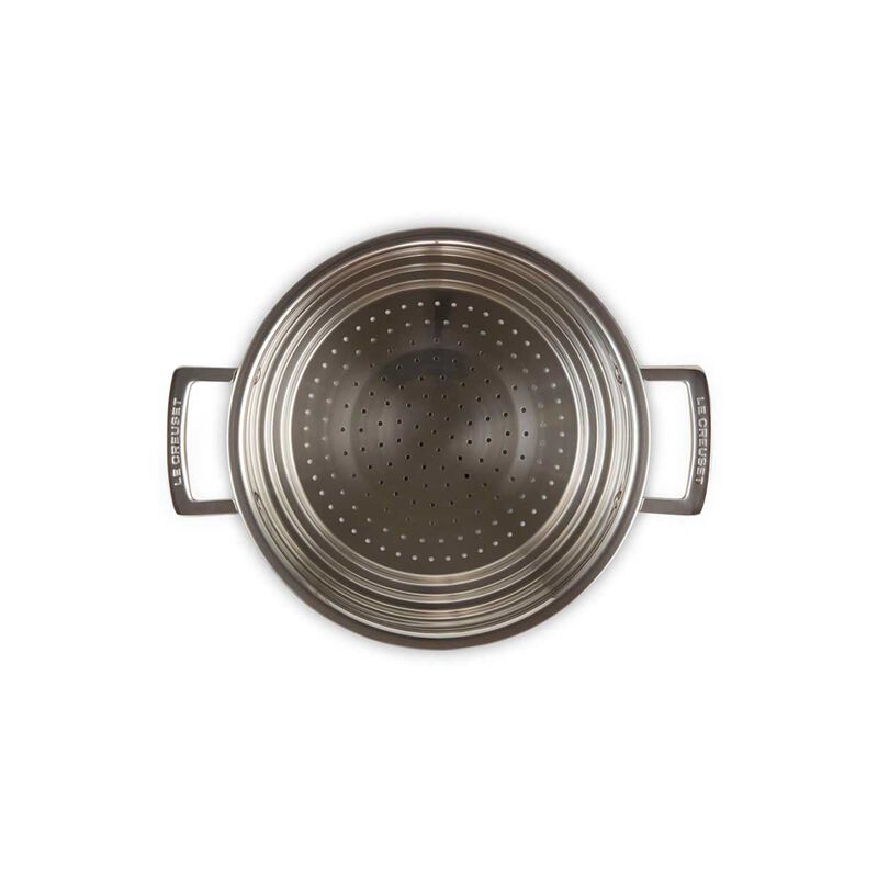 Le Creuset Stainless Steel Large Multi-steamer with Glass Lid 24cm image number 2